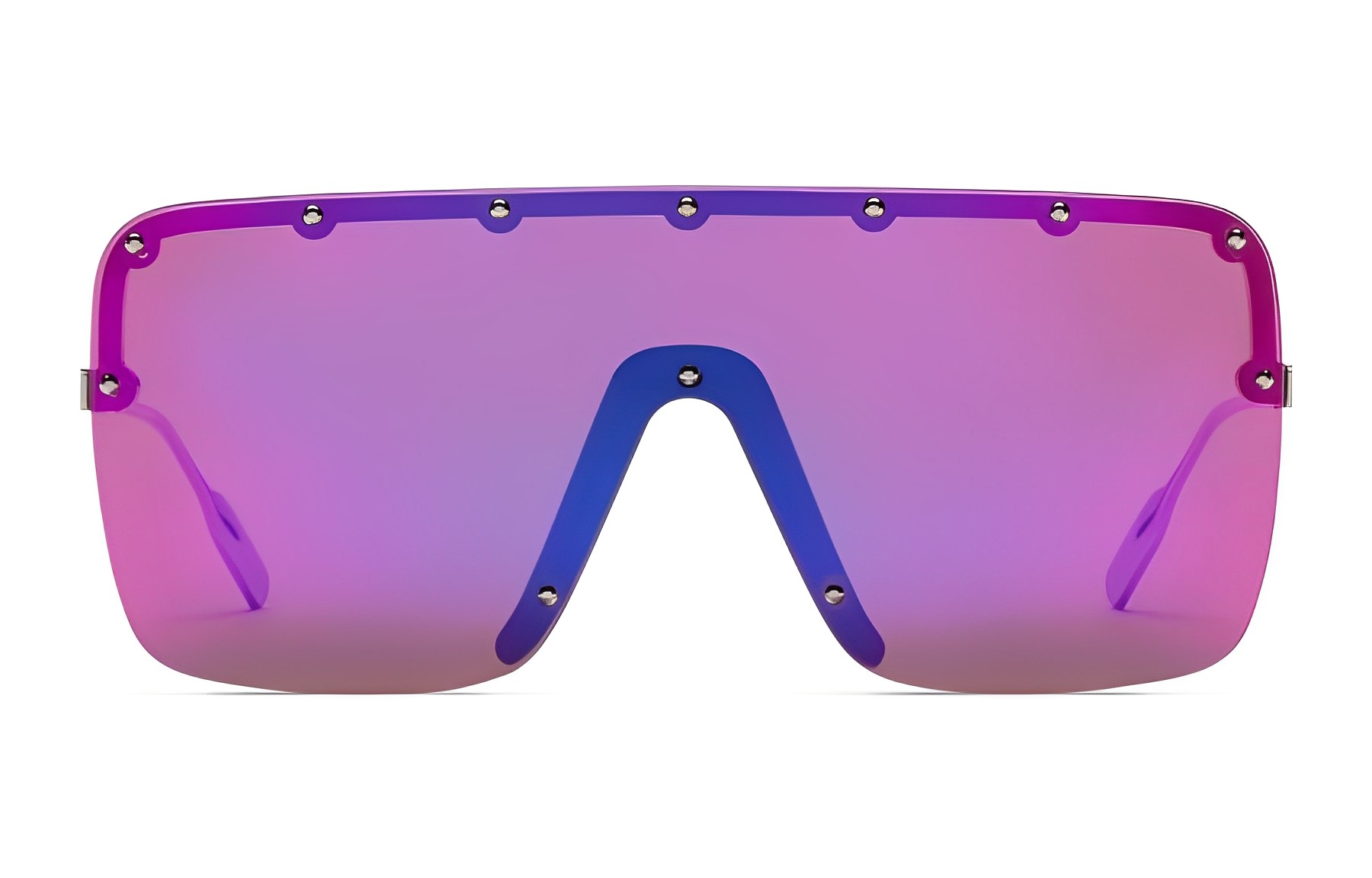 GUCCI Studded Alloy Irregular Shaped Purple Sunglasses for Men. 705388I33308055 圖 2