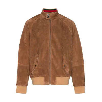 Gucci Suede Bomber Jacket for Men in Brown 573544-XNAFH-BROWN