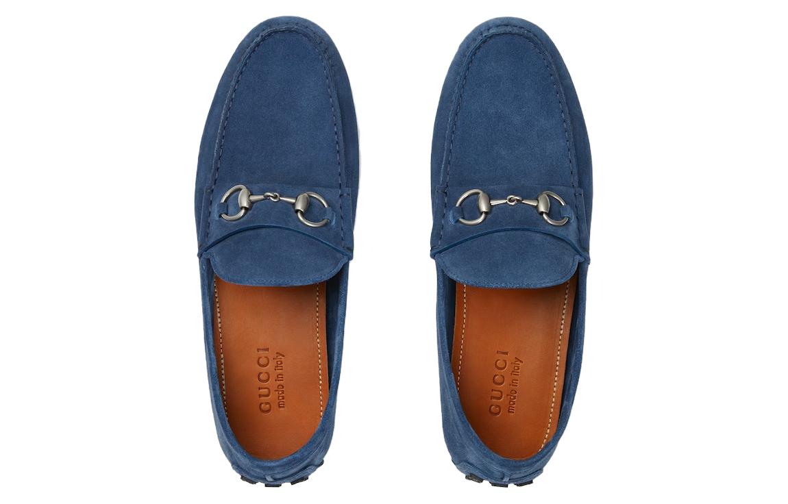 Gucci Suede Round Toe 'Blue CMFT' 圖 3