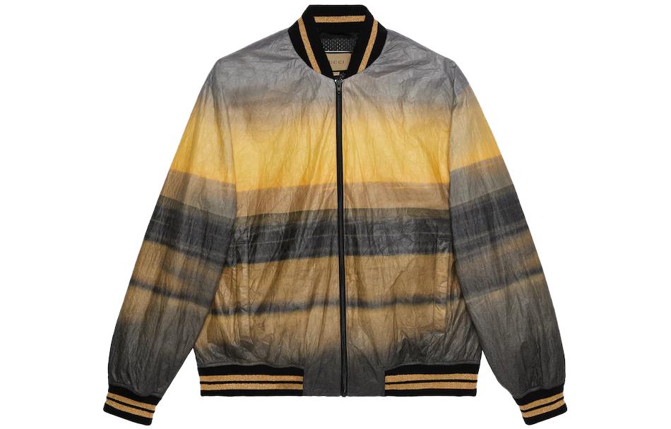 Gucci Sunset Logo Print Baseball Jacket Multicolor Outerwear 739751-ZANLV-1149