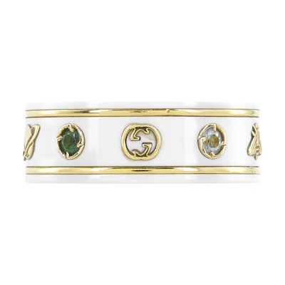 GUCCI Sweet 18k White Gold Couples Ring Unisex 527095-J8F76-8521