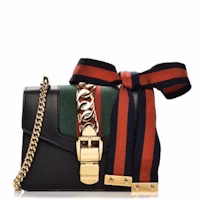 Gucci Sylvie Shoulder GG Web Stripe Mini Black/Red/Green Gucci Sylvie Shoulder GG Web Stripe Mini Black/Red/Green