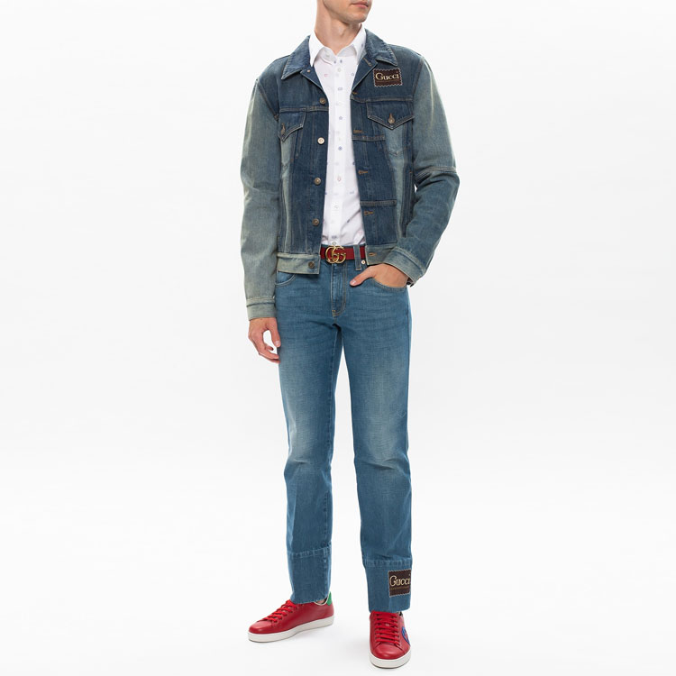 GUCCI Symbol Pattern Oxford Sunscreen Shirt White 625883-ZAEDI-9002 圖 4