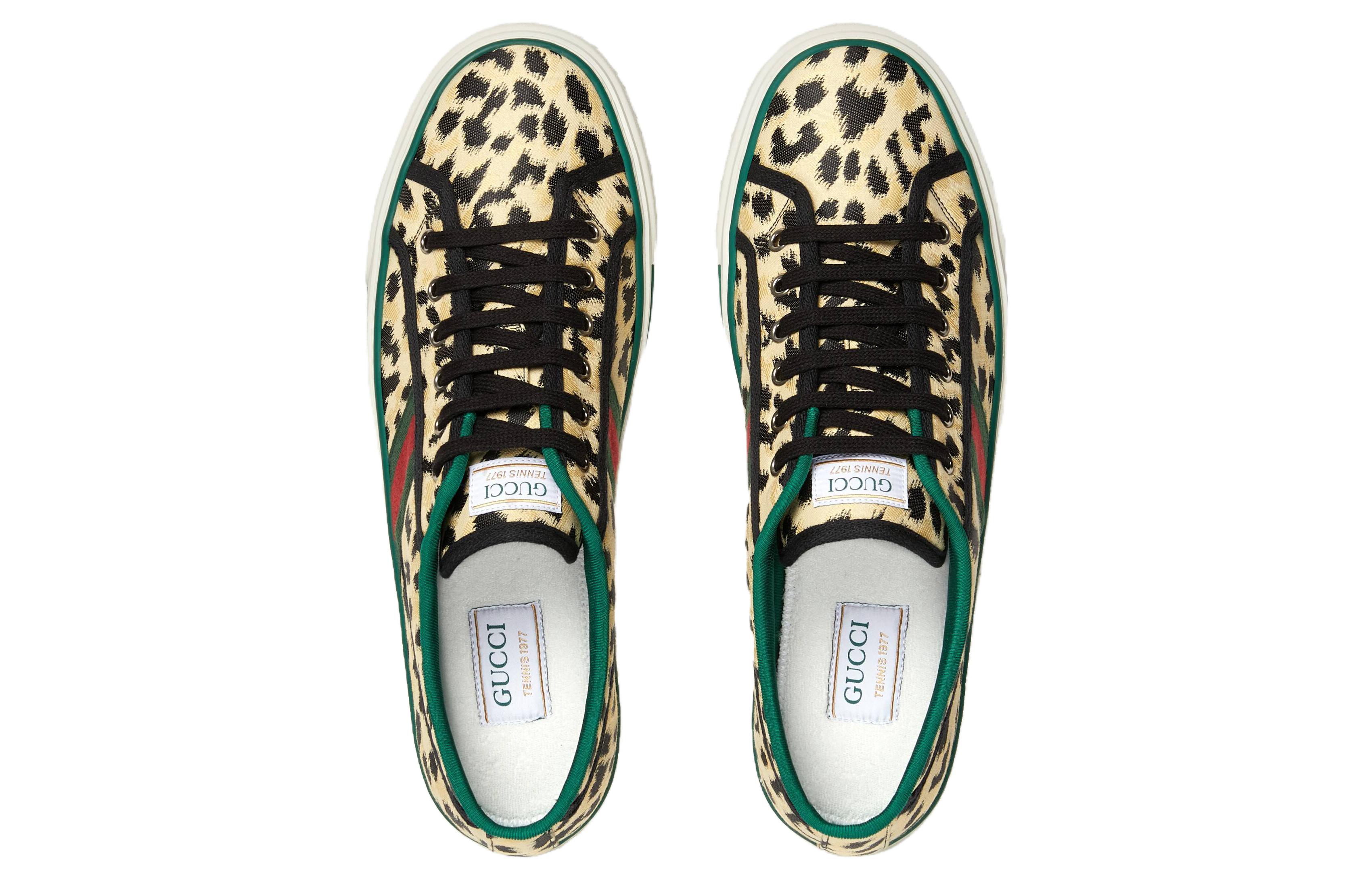 Shop Gucci网球1977款'豹纹' 606111-2D320-2071