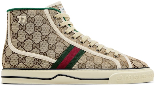 古驰网球1977高帮鞋“米色乌木” 625807 HVK70 9765 Buy 古驰网球1977高帮鞋“米色乌木” 625807 HVK70 9765