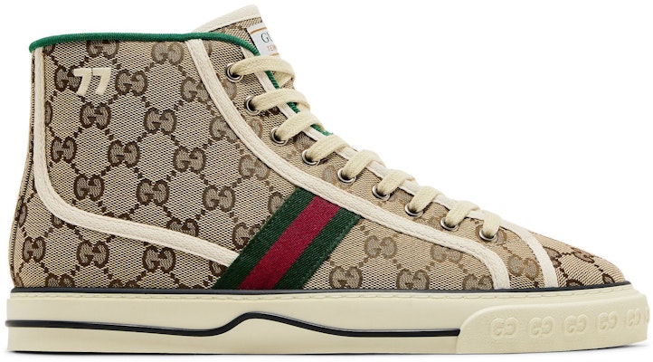 Gucci Tennis 1977 High 'Beige Ebony' 625807 HVK70 9765 Buy Gucci Tennis 1977 High 'Beige Ebony' 625807 HVK70 9765
