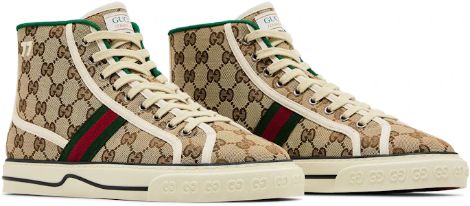 古驰网球1977高帮鞋“米色乌木” 625807 HVK70 9765 Cheap 古驰网球1977高帮鞋“米色乌木” 625807 HVK70 9765