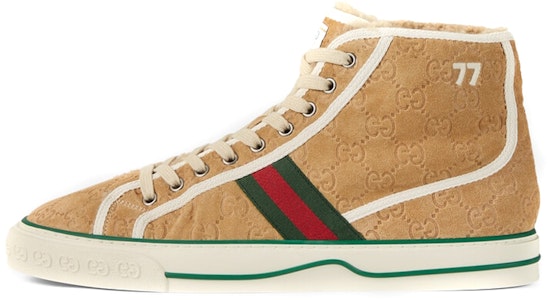 Gucci Tennis 1977 High 'Butter Suede Mini GG' Kasut Tinggi Lelaki Wanita 649335-UJ510-9564 Buy Gucci Tennis 1977 High 'Butter Suede Mini GG' Kasut Tinggi Lelaki Wanita 649335-UJ510-9564