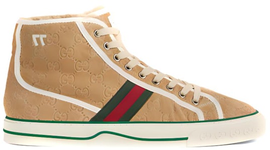 Gucci Tennis 1977 High 'Butter Suede Mini GG' Kasut Tinggi Lelaki Wanita 649335-UJ510-9564 Order Gucci Tennis 1977 High 'Butter Suede Mini GG' Kasut Tinggi Lelaki Wanita 649335-UJ510-9564
