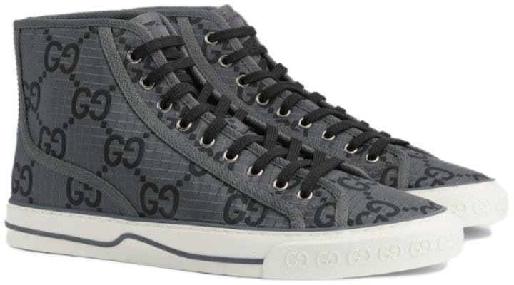 Gucci Tennis 1977 High 'GG Monogram - Grey Black' 771463-FACTD-1144 Lookbook Gucci Tennis 1977 High 'GG Monogram - Grey Black' 771463-FACTD-1144