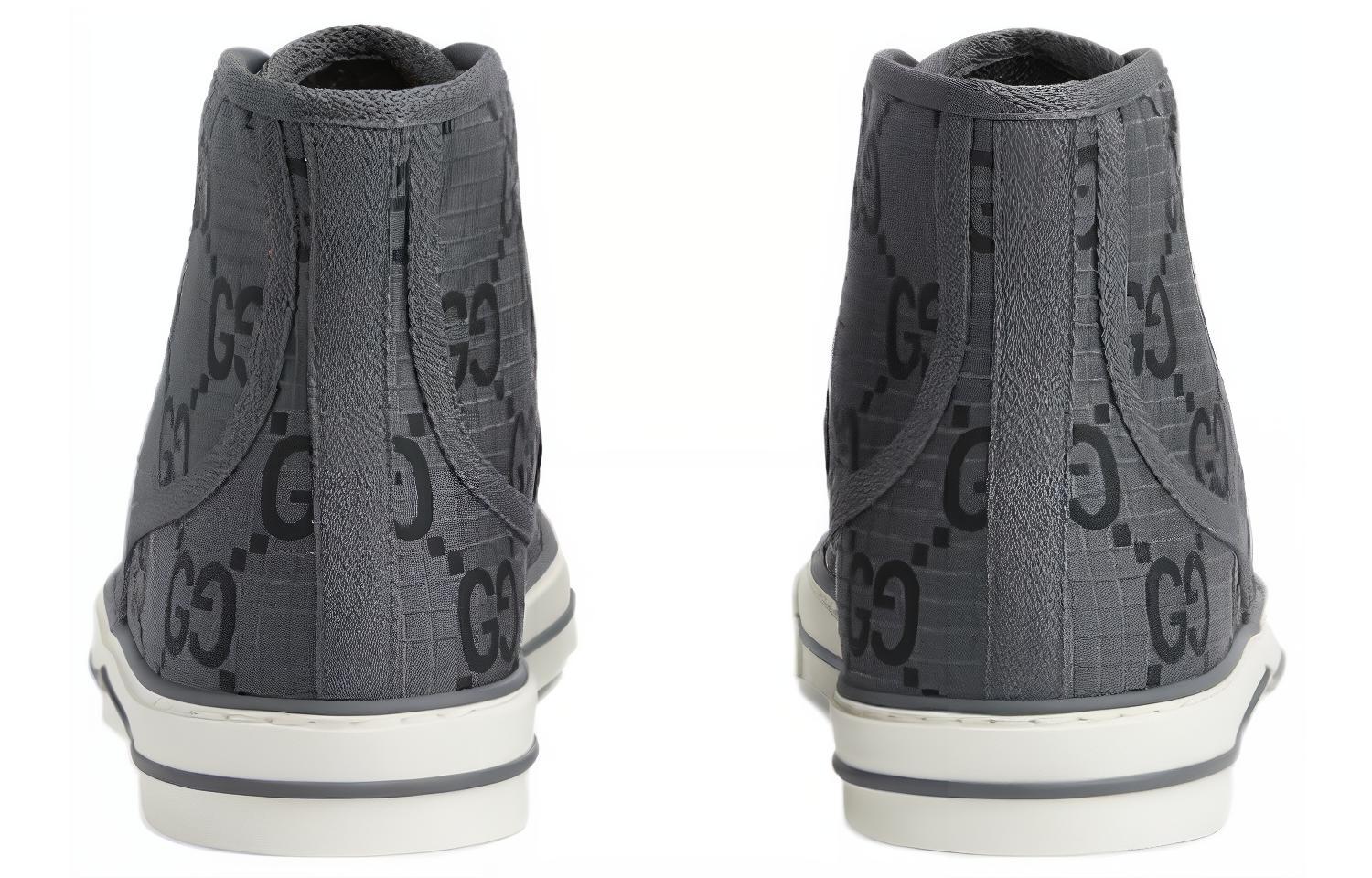 Shop Gucci Tennis 1977 Tinggi 'GG Monogram - Kelabu Hitam' 771463-FACTD-1144