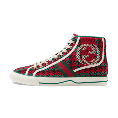Gucci Tennis 1977 High 'Houndstooth Motif'