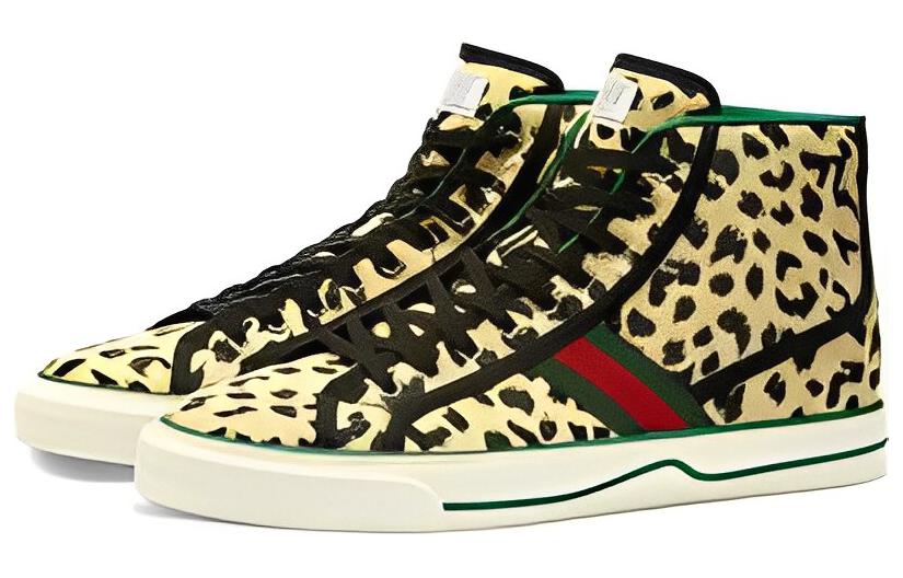 Lookbook Gucci Tennis 1977 Sneakers Tinggi 'Kuning Hitam' 625807-2D310-2070