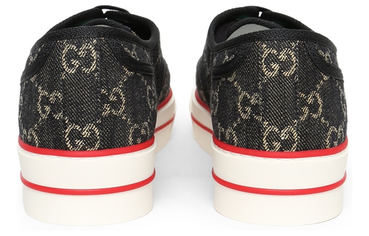 Shop Gucci Tennis 1977 Low 'GG Logo - Denim Negro' 655699-UN340-1292