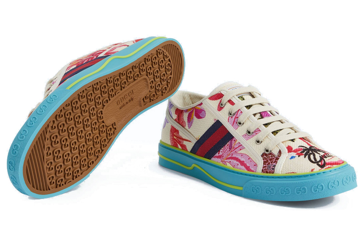 Shop Gucci Tennis 1977 Low 'White Blue Red' 703554-U5G10-9260