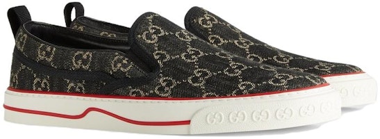 Gucci Tennis 1977 Slip-On GG 'Hitam' 643489-UN360-1294 Lookbook Gucci Tennis 1977 Slip-On GG 'Hitam' 643489-UN360-1294