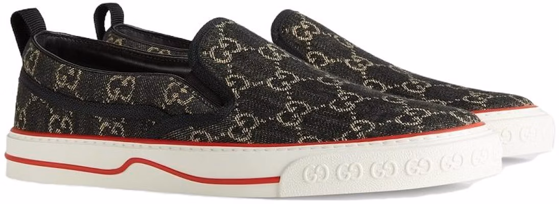 Gucci Slip-On Tennis 1977 GG 'Hitam' 643489-UN360-1294 Lookbook Gucci Slip-On Tennis 1977 GG 'Hitam' 643489-UN360-1294