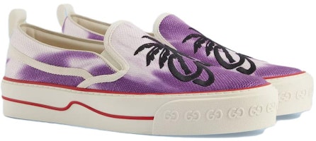 グッチ テニス1977 スリッポン 白紫 703553-U5H10-5560 Lookbook グッチ テニス1977 スリッポン 白紫 703553-U5H10-5560