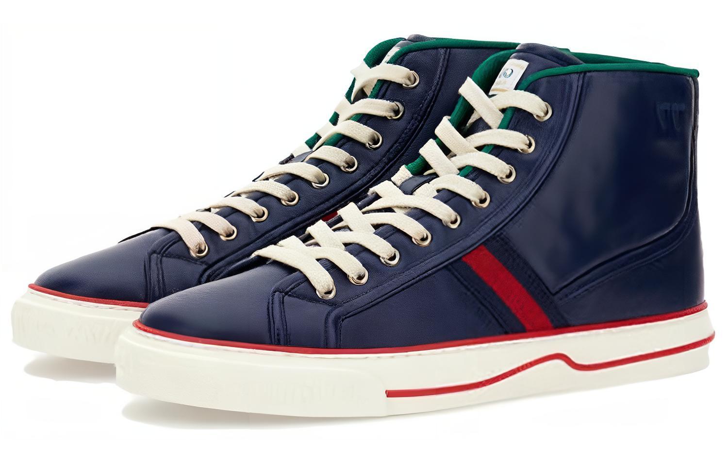 Lookbook 古驰 1977 海军蓝 网球鞋 644734-17L20-4174