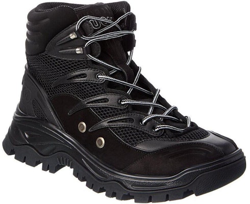 Gucci Thick Sole Round Toe Lace-Up Boots 'Black' 700256-2KD20-1000 Lookbook Gucci Thick Sole Round Toe Lace-Up Boots 'Black' 700256-2KD20-1000