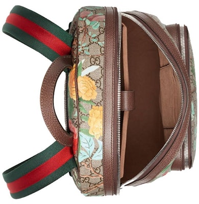 Gucci Tian GG Supreme Backpack Monogram GG Floral Pattern Beige/Ebony/Multicolor Lookbook Gucci Tian GG Supreme Backpack Monogram GG Floral Pattern Beige/Ebony/Multicolor