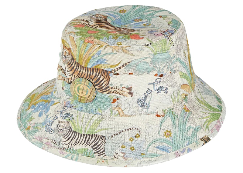 Gucci Tiger Bucket Hat Off White