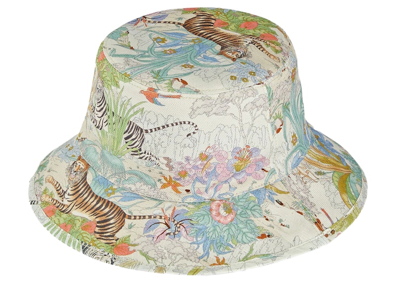 Order Sombrero Bucket Gucci Tigre Blanco Roto