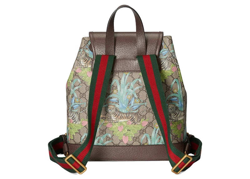 Order 古驰老虎系列GG双肩包 米色/深棕色