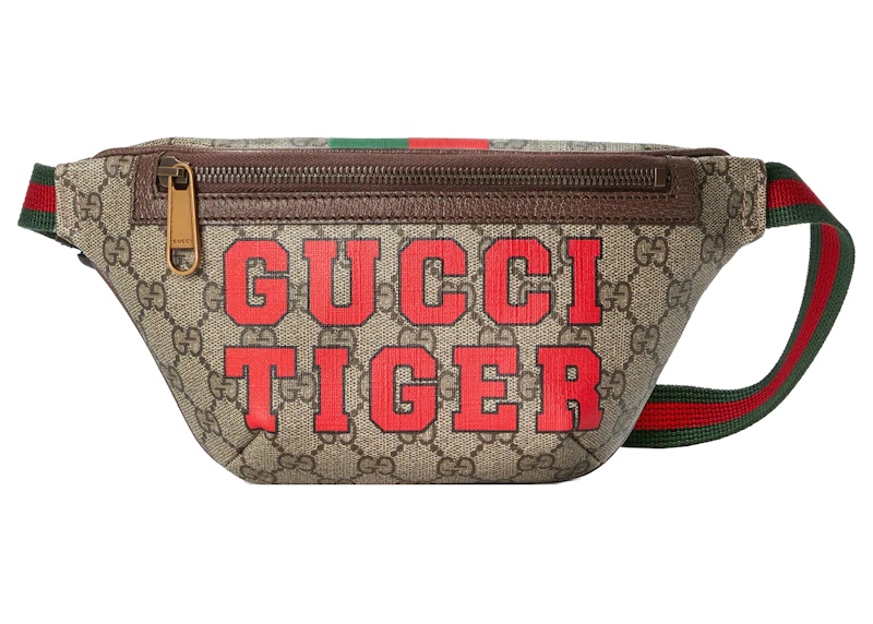 Gucci Tiger GG Belt Bag Beige/Ebony