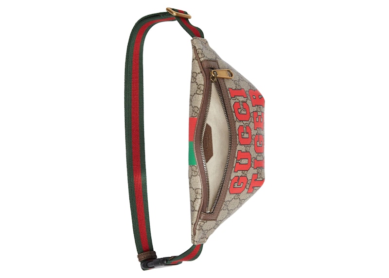 Lookbook グッチ GGタイガー ベルトバッグ ベージュ/エボニー

