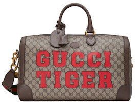 Gucci Tiger GG Small Duffle Bag Beige/Ebony Gucci Tiger GG Small Duffle Bag Beige/Ebony
