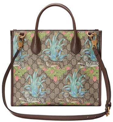 Gucci Tiger GG Small Tote Bag Beige/Ebony Order Gucci Tiger GG Small Tote Bag Beige/Ebony