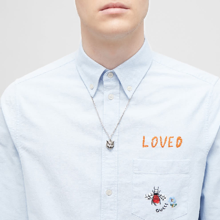 GUCCI Tiger Head Pendant Aged 925 Silver Unisex Necklace 433608-J8400-0811 圖 9