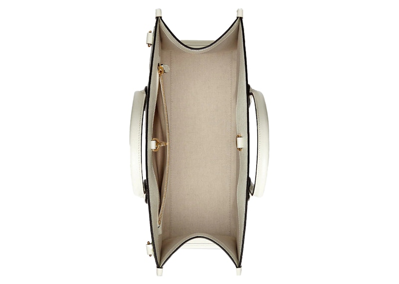 Lookbook グッチ タイガー ミディアム トートバッグ オフホワイト