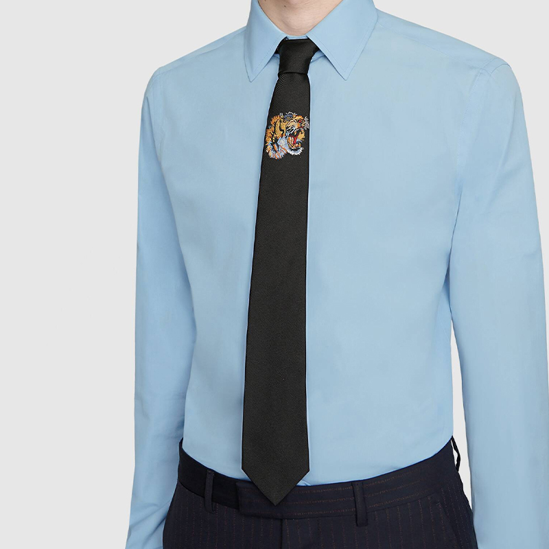 GUCCI Tiger Print Tie Black 452170-4E002-1000 圖 4