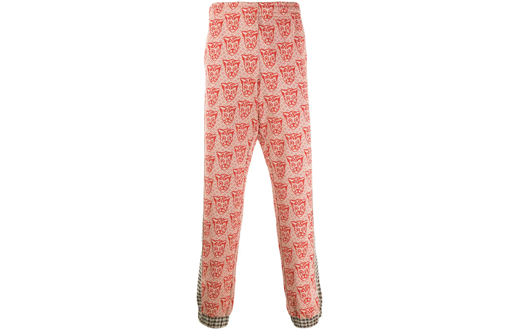 Gucci Tiger Side Stripe Jacquard Men’s Red Track Pants 580555-XJBGQ-7548