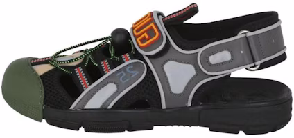 Gucci Tinsel Sports Sandal Black Silver Green 563484-98D10-8461 Gucci Tinsel Sports Sandal Black Silver Green 563484-98D10-8461