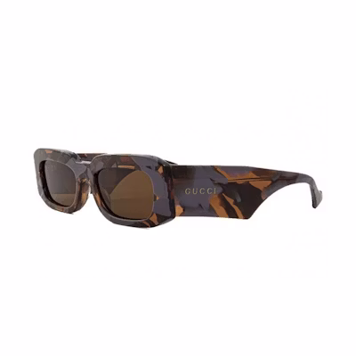 Gucci Tortoise Rectangle Frame Sunglasses Brown/Grey (GG1426S-003-FR)