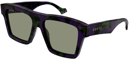 Gucci Tortoise Square Frame Sunglasses Havana/Purple/Green (GG0962S-014-FR) Gucci Tortoise Square Frame Sunglasses Havana/Purple/Green (GG0962S-014-FR)
