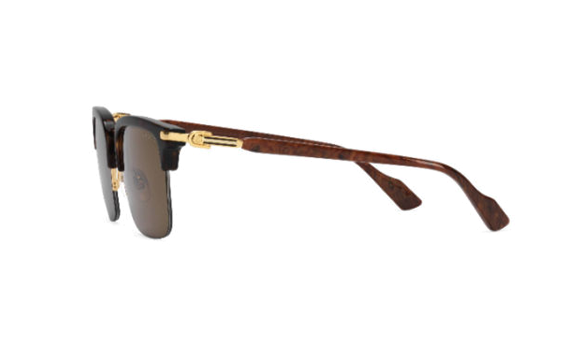 GUCCI Tortoiseshell Acetate Metal Browline Sunglasses for Men. 22291267 圖 4