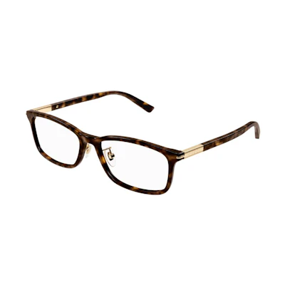 GUCCI Tortoiseshell Irregular Acetate Optical Glasses Frame for Men GG1506OJ002