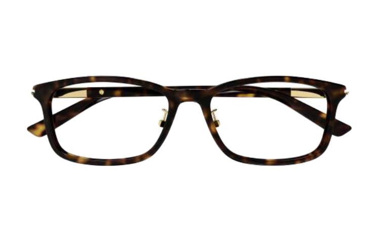 Lookbook GUCCI 男士玳瑁色不規則醋酸光學眼鏡框 GG1506OJ002