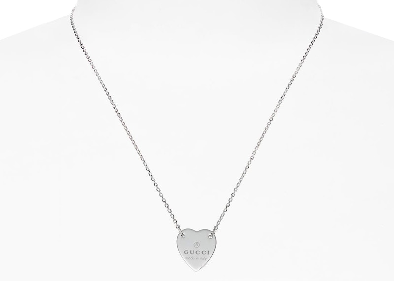 Order Kalung Perak Gucci Trademark Hati