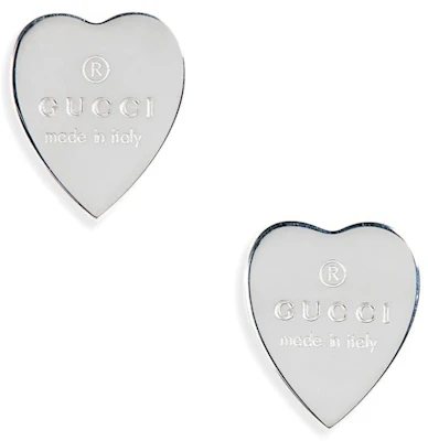 Gucci 标志心形银耳钉 Buy Gucci 标志心形银耳钉