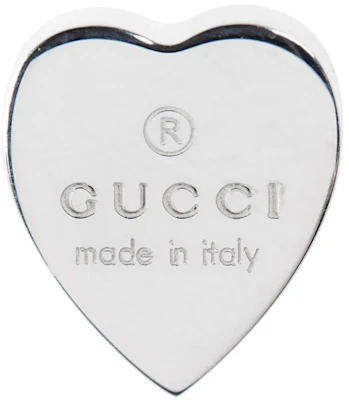 Gucci 标志心形银耳钉 Order Gucci 标志心形银耳钉
