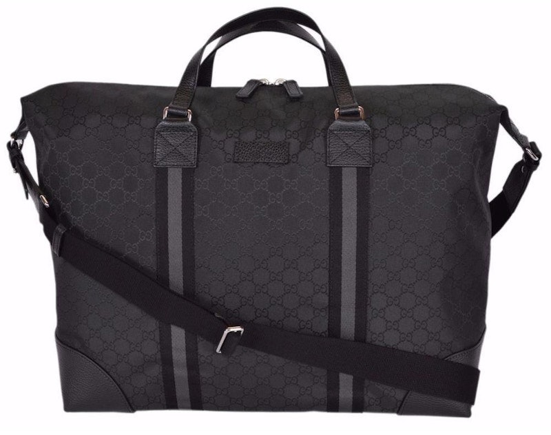 gucci-travel-duffle-monogram-gg-black