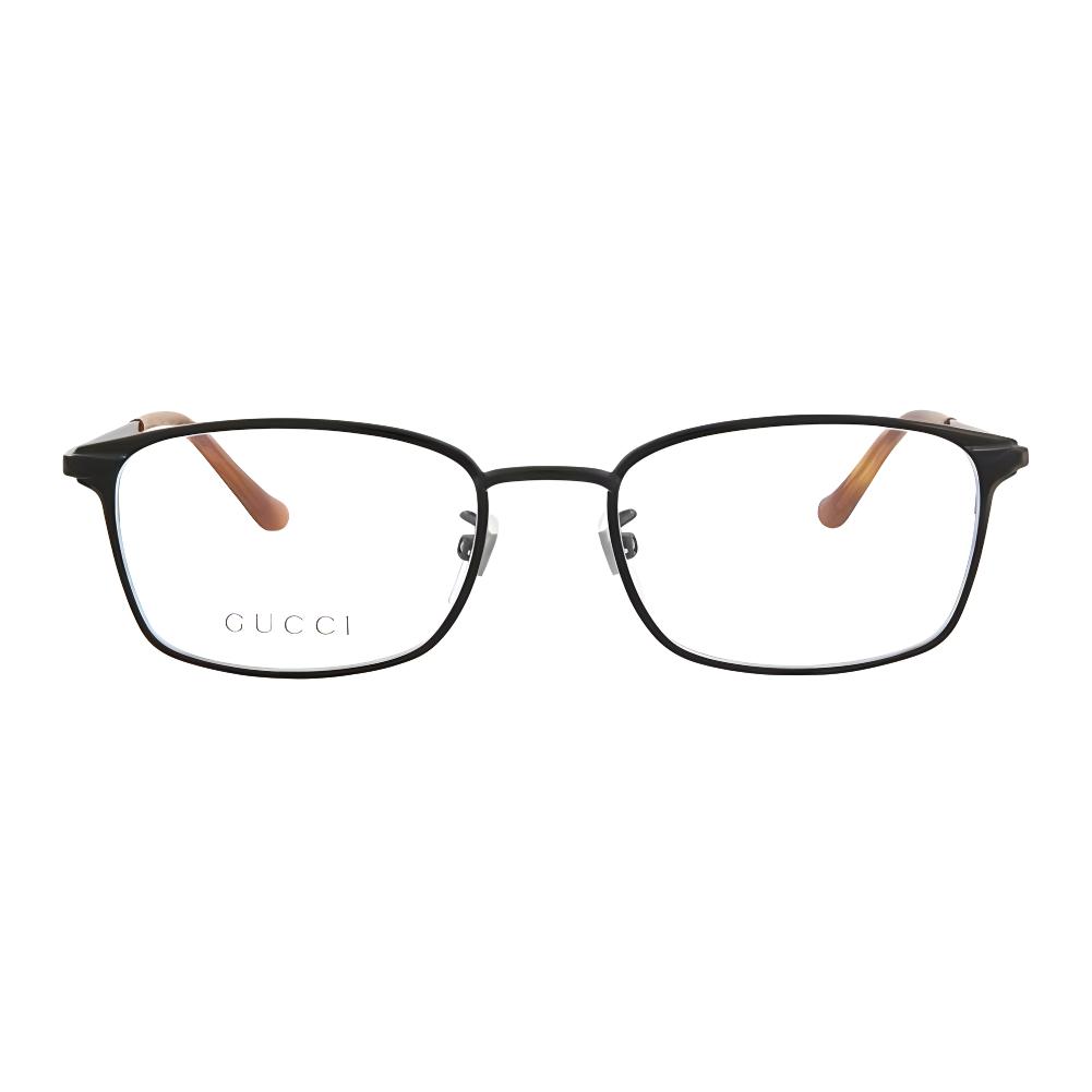 GUCCI Trendy Alloy Rectangle Optical Glasses Unisex Black Frame. GG0579OK