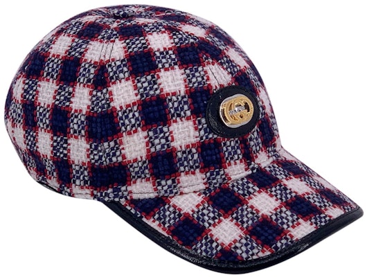 구찌 트위드 체크 울 야구 모자 유니섹스 커플 스타일 577822-3HH26-9060 Lookbook 구찌 트위드 체크 울 야구 모자 유니섹스 커플 스타일 577822-3HH26-9060