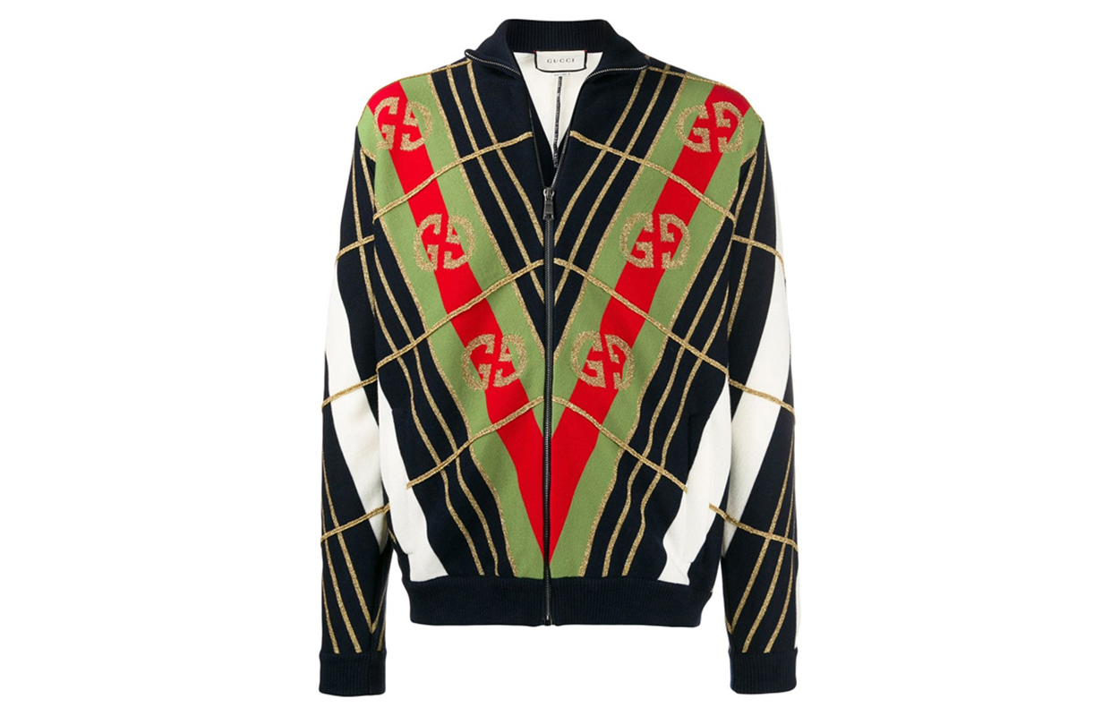 Gucci Two G Logo Geometric Print Colorblock Jacket 571558-XKAQD-4548
