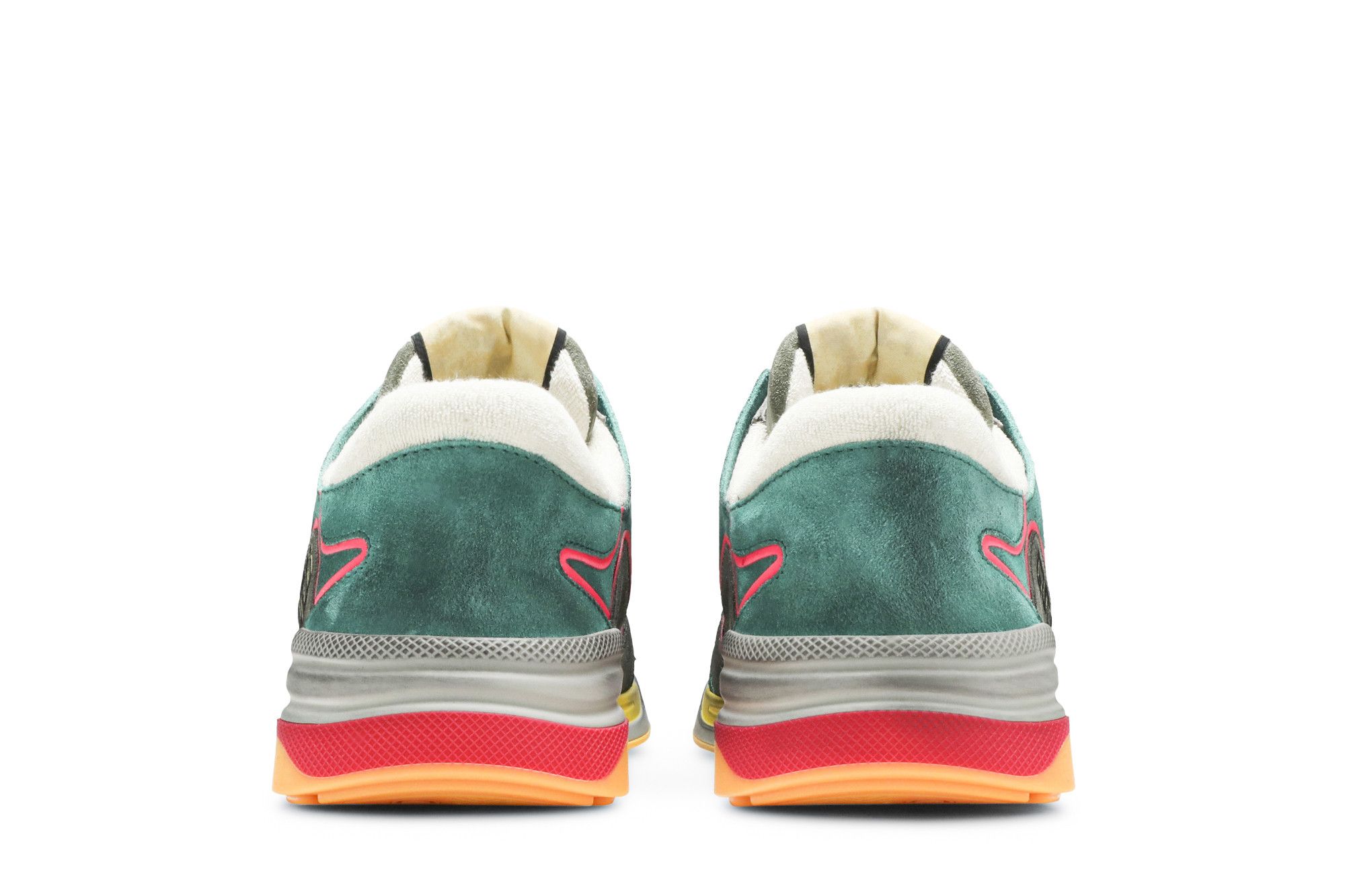 Details for GUCCI 古馳 G Line Logo絨面革網眼運動鞋 綠色